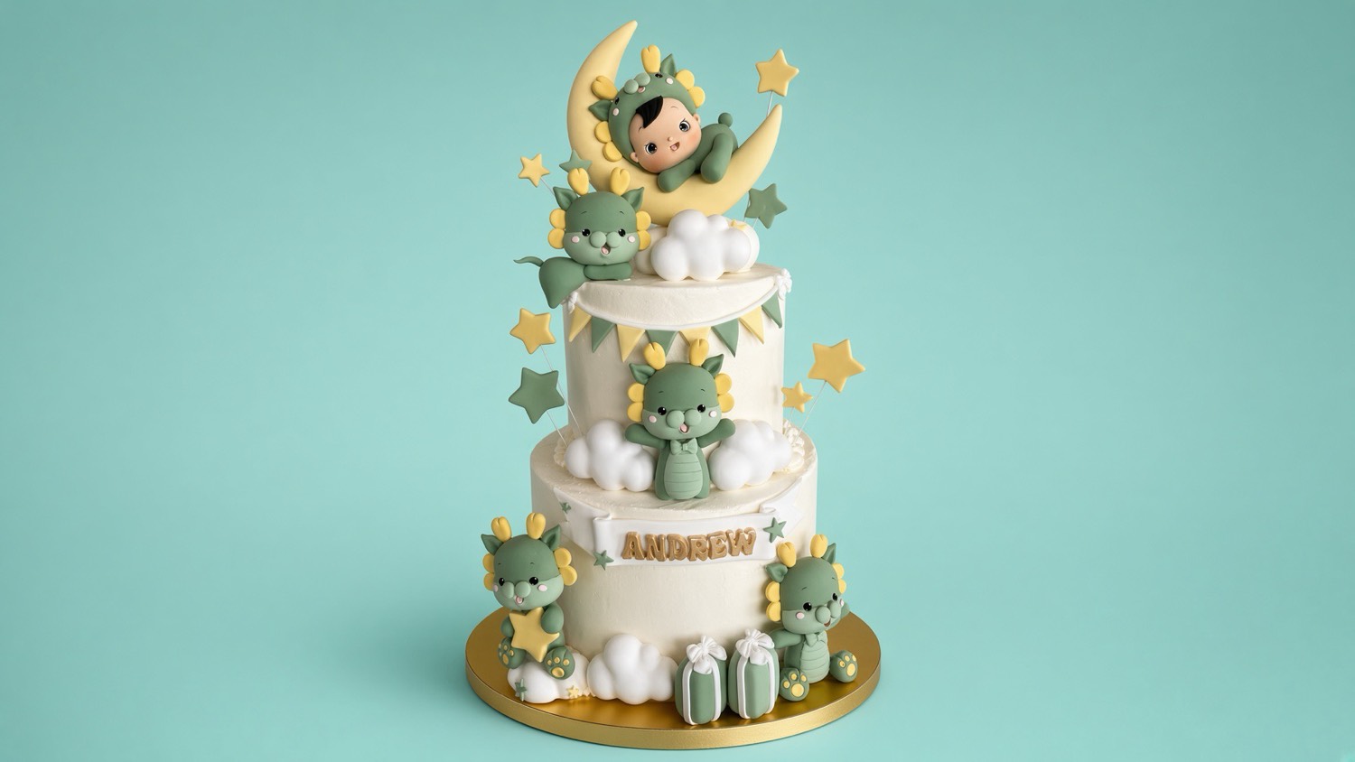 Andrew dragon baby artisan cake