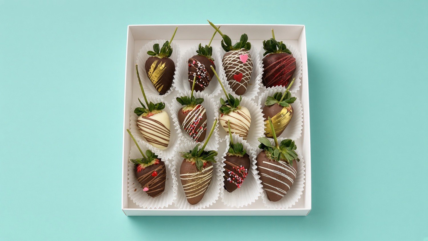 Box of chocolate-covered strawberries